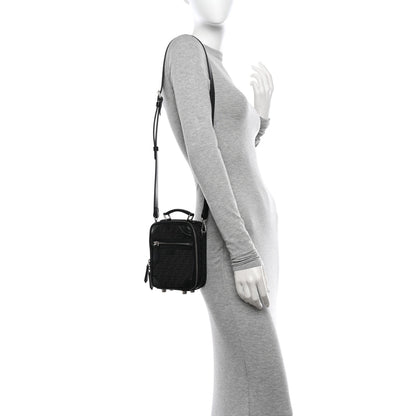 Fendi Recycled Fabric Jacquard Vitello Astro Micro FF Mini Trolley Bag Asfalto Black 2 of 13