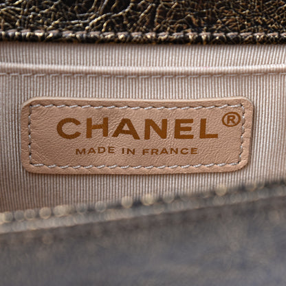 Chanel Cracked Metallic Calfskin Quilted Small Boy Flap Gold 7 of 8