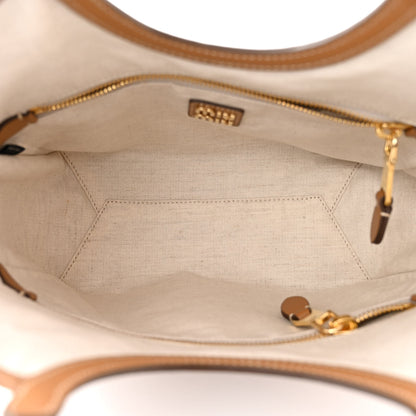 Miu Miu Soft Calf Softy Small Ivy Tote Bag Caramel 5 of 10