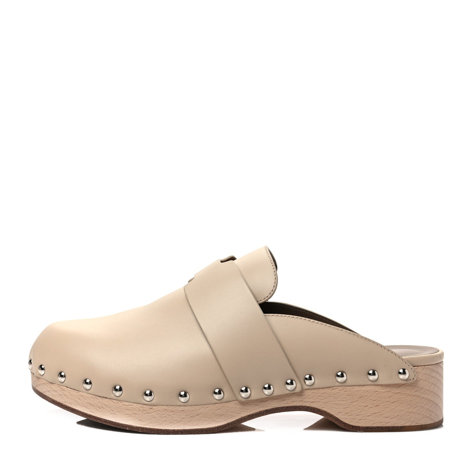 Hermes Calfskin Calya Mules 39 Hetre 1 of 7