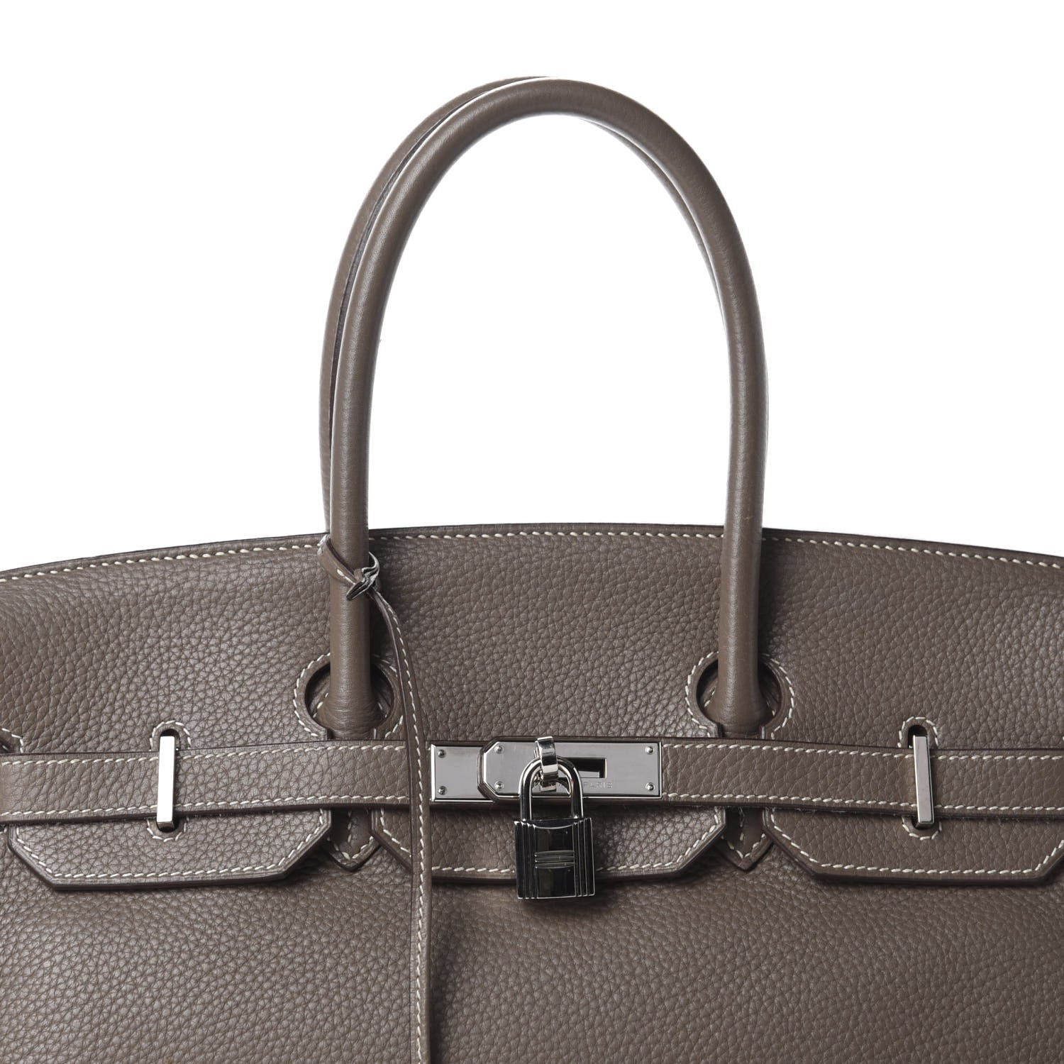 Hermes Taurillon Clemence Birkin 35 Etoupe 12 of 16
