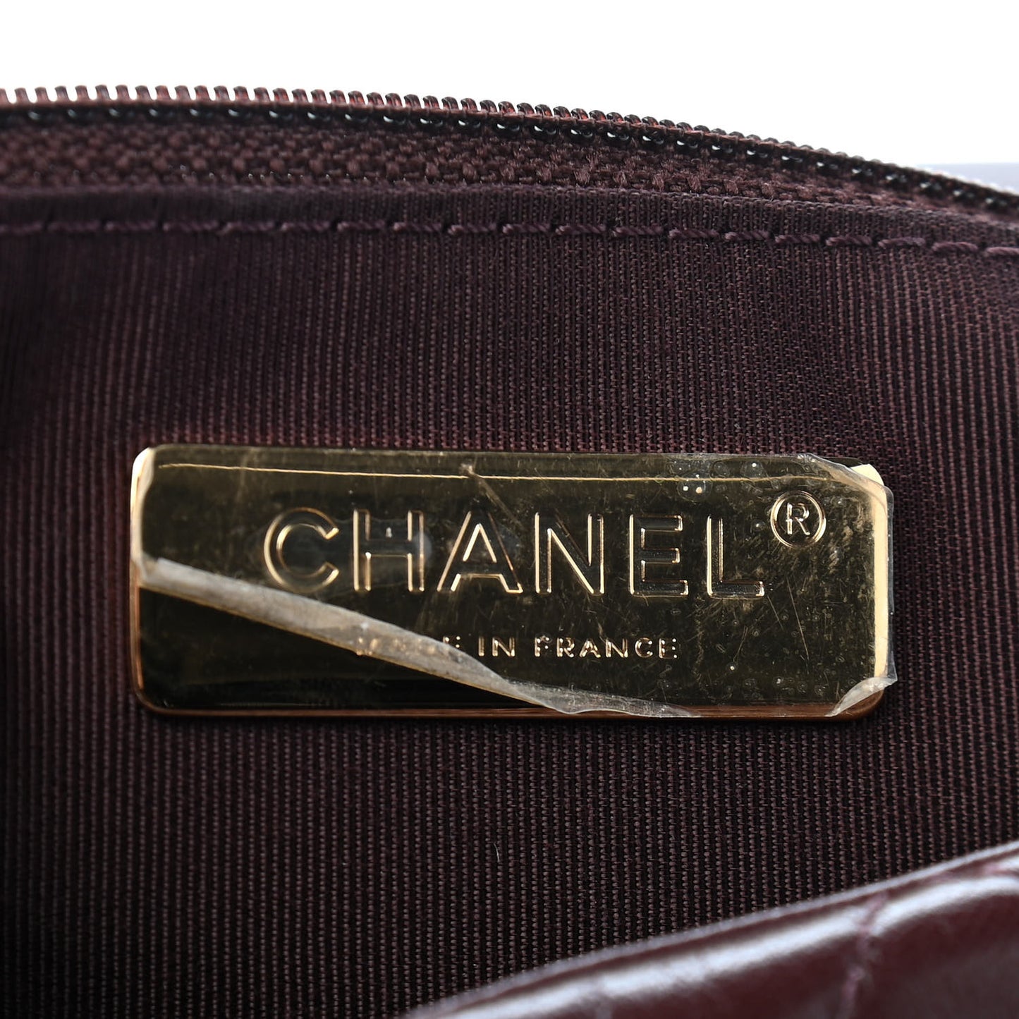 Shiny Goatskin Quilted Large Chanel 19 Flap Brown