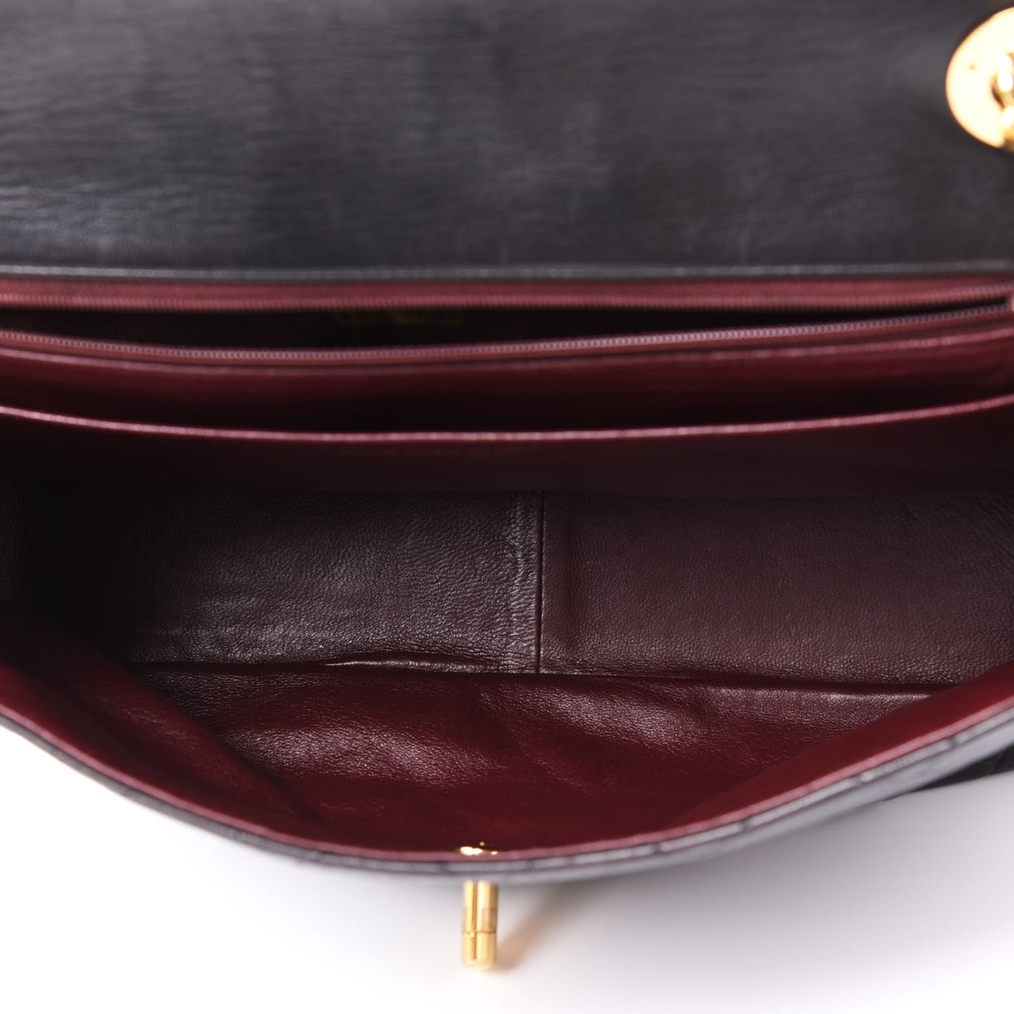 Lambskin Quilted Jumbo Single Flap Black