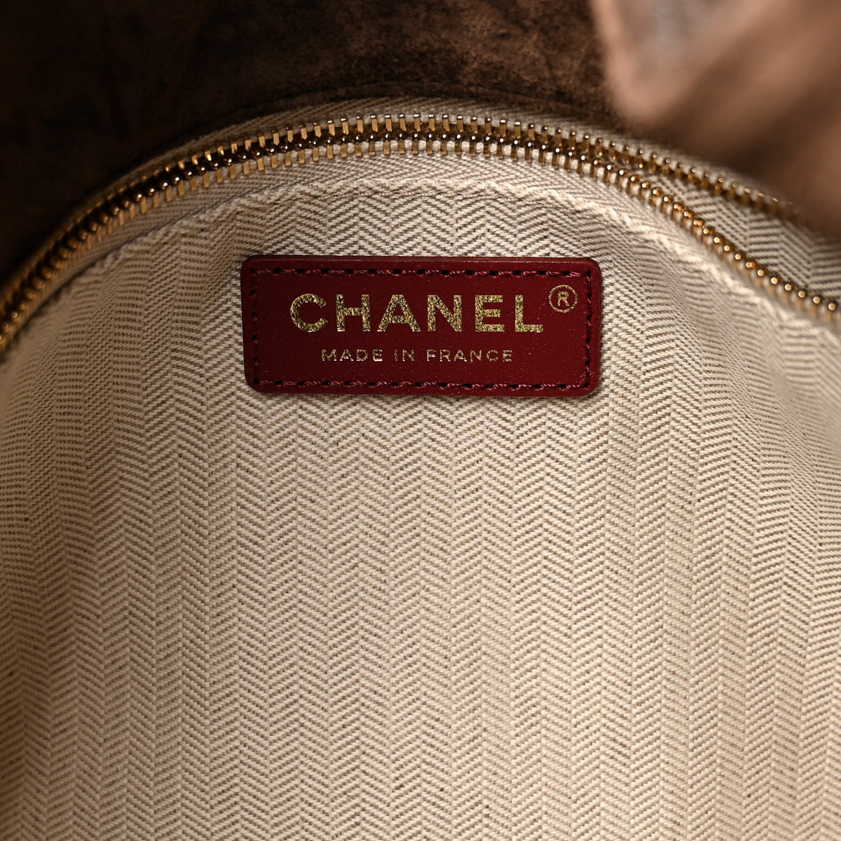 Chanel Suede Quilted Neo Cabas Small Shopping Tote Dark Brown 6 of 10