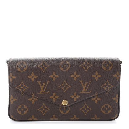 Louis Vuitton Monogram Pochette Felicie Chain Wallet Fuchsia 1 of 5