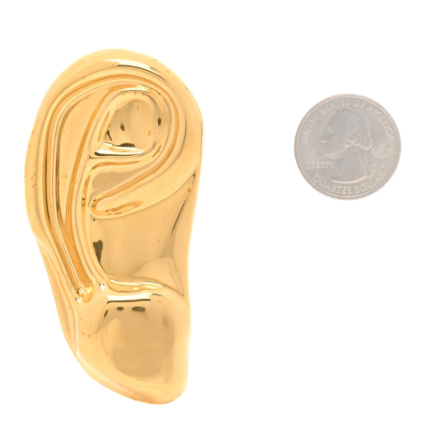 Gucci Ear Shaped Clip On Earring Gold 2 of 4