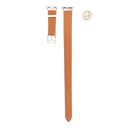 Hermes Swift Della Cavalleria Print 40mm Apple Double Tour Watch Strap White 2 of 4