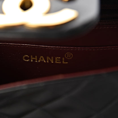 Chanel Lambskin Quilted XL Jumbo Single Flap Black 6 of 14