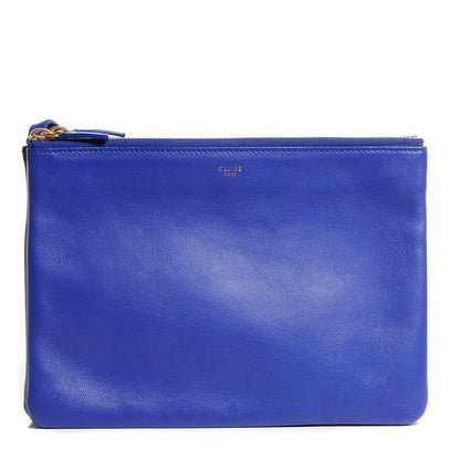Celine Lambskin Small Trio Crossbody Bag Violet Blue 1 of 8
