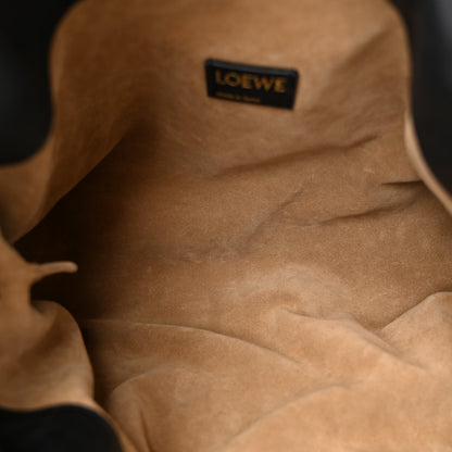 Loewe Mellow Nappa Medium Donut Chain Flamenco Knot Clutch Black 4 of 9