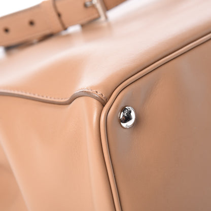 Prada City Calfskin Bi-Color Large Galleria Double Zip Tote Caramel Orange 11 of 12