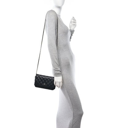 Chanel Caviar Quilted Wallet on Chain WOC Black 2 of 15