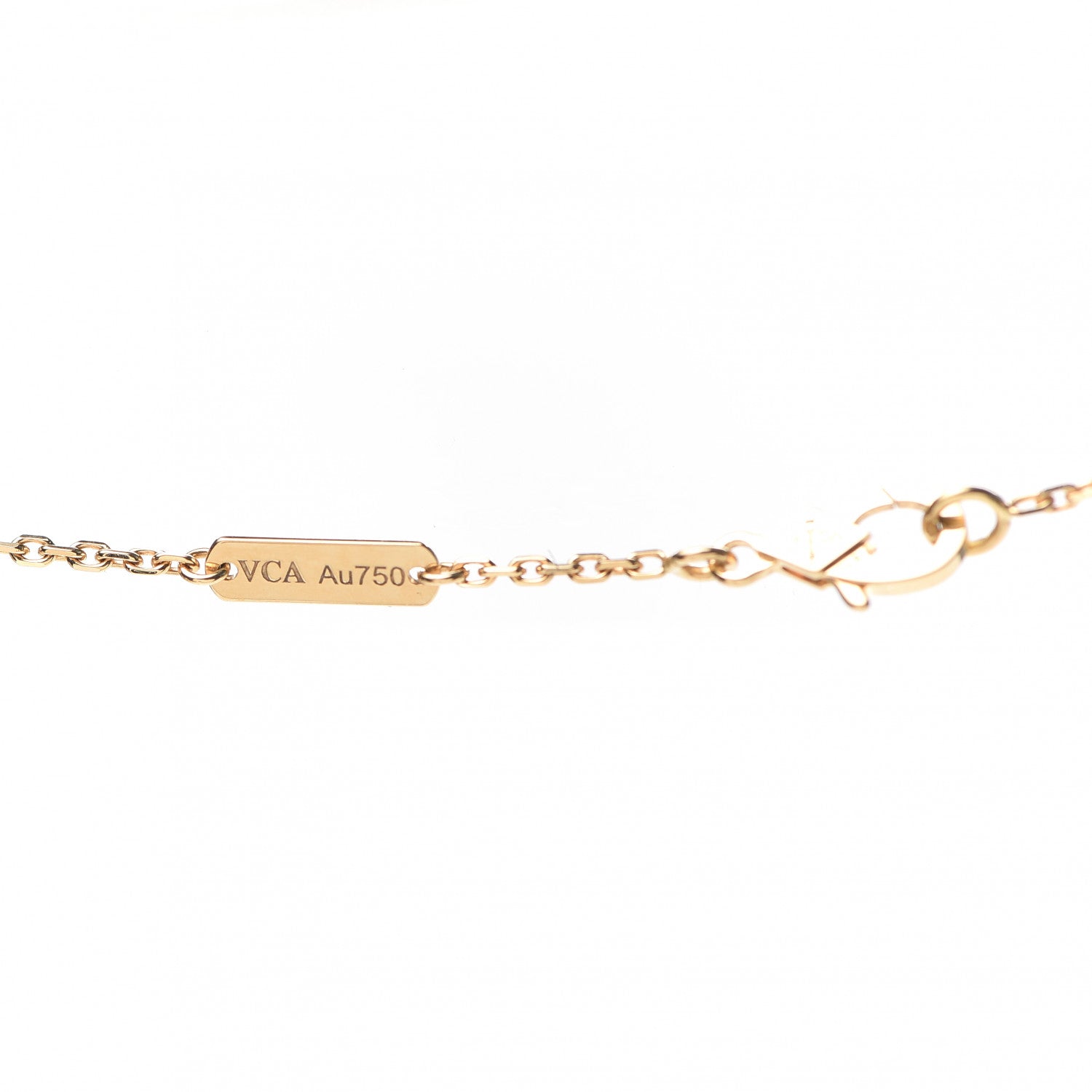 Van Cleef & Arpels 18K Yellow Gold Guilloche Vintage Alhambra Pendant Necklace 2 of 8