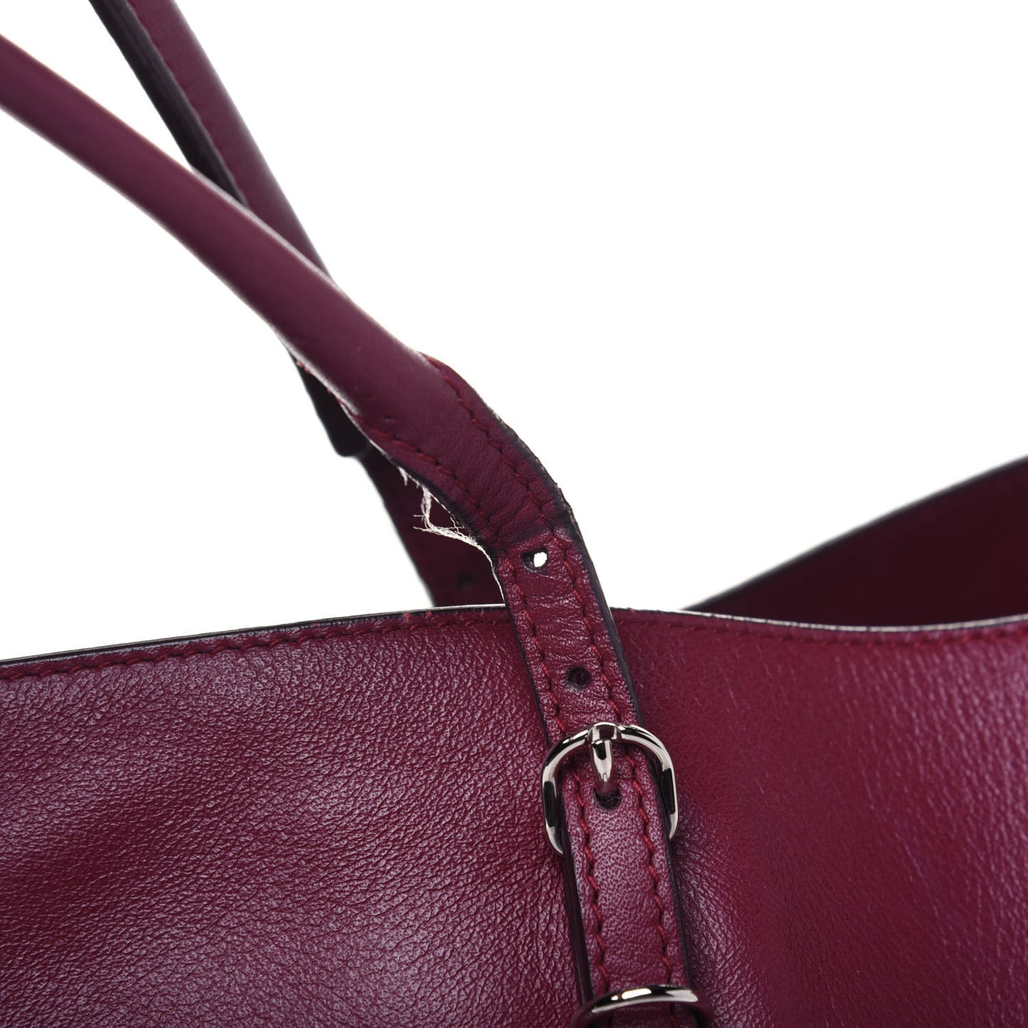 Veau Papier Classic Silver Hardware A4 Zip Around Tote Rouge Pourpre