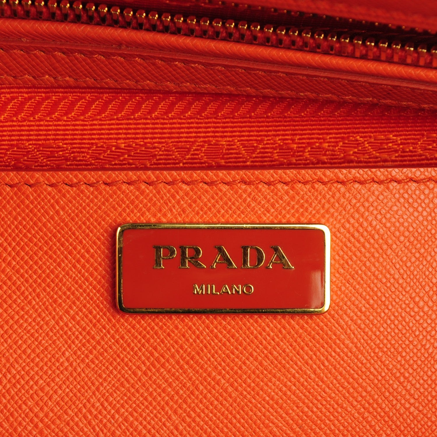 Prada Saffiano Medium Galleria Double Zip Tote Papaya 6 of 8