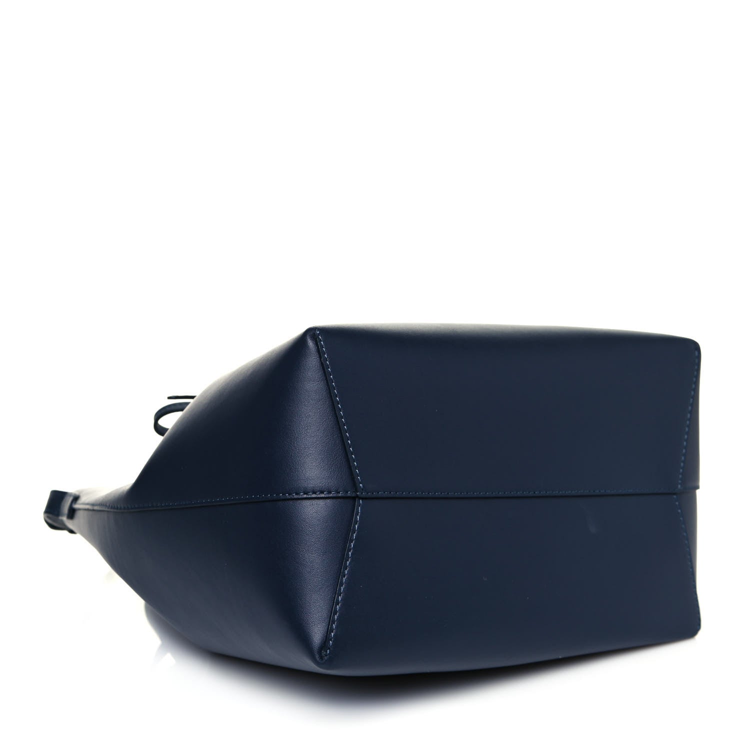 Mansur Gavriel Vegetable Tanned Calfskin Bucket Bag Navy Blue 5 of 15