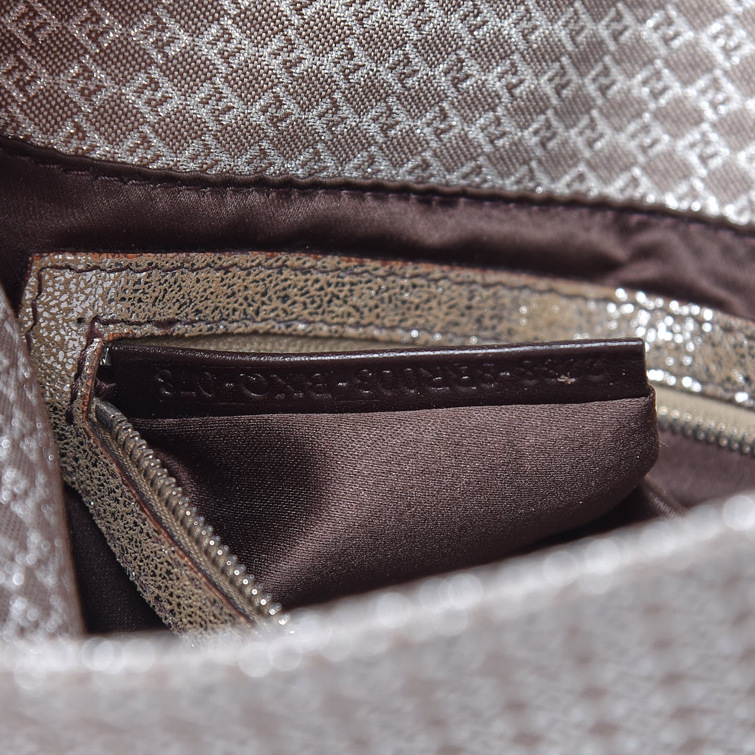 Fendi Metallic Zucchino Baguette Silver 7 of 12