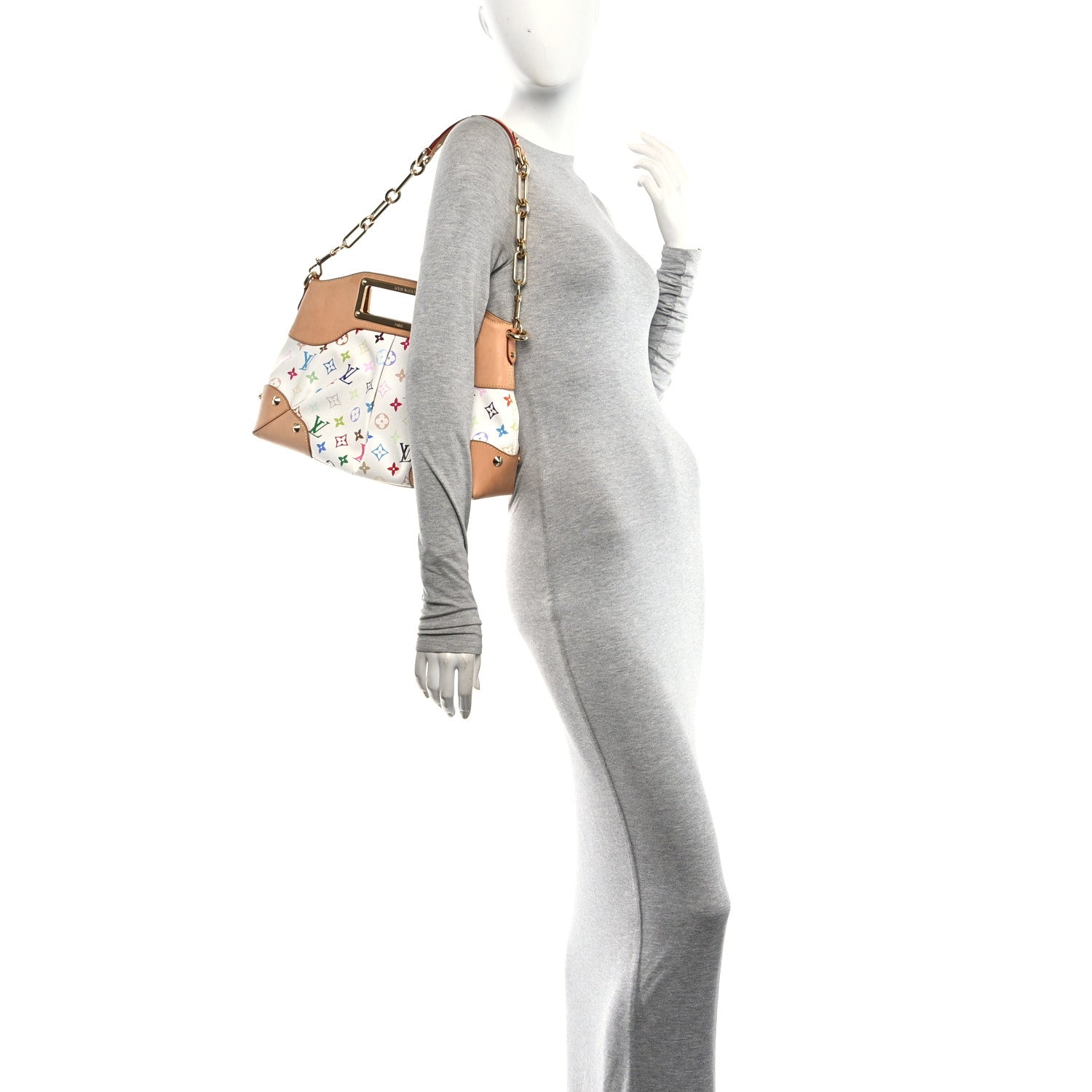 Louis Vuitton Monogram Multicolor Judy MM White 2 of 9