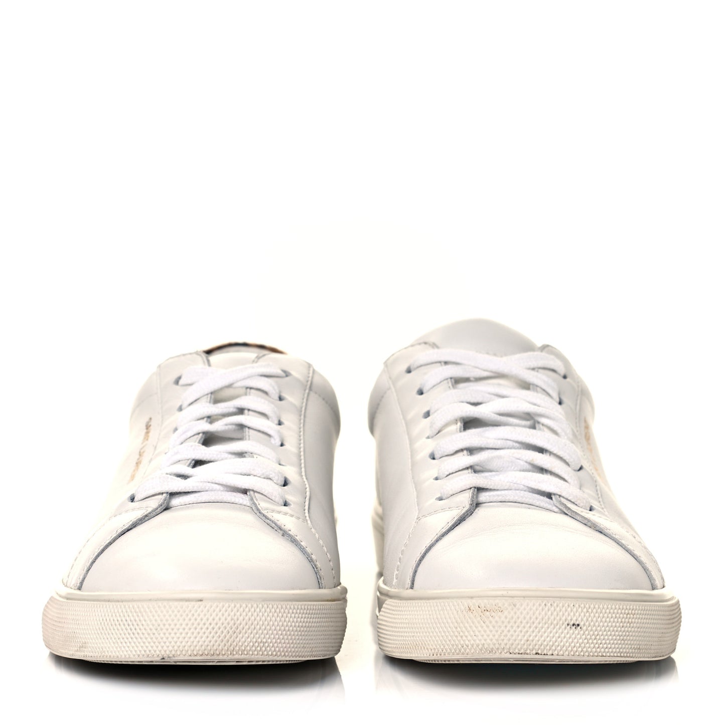 Calfskin Pony Hair Leopard Print Andy Low Top Sneakers 38 Optic White