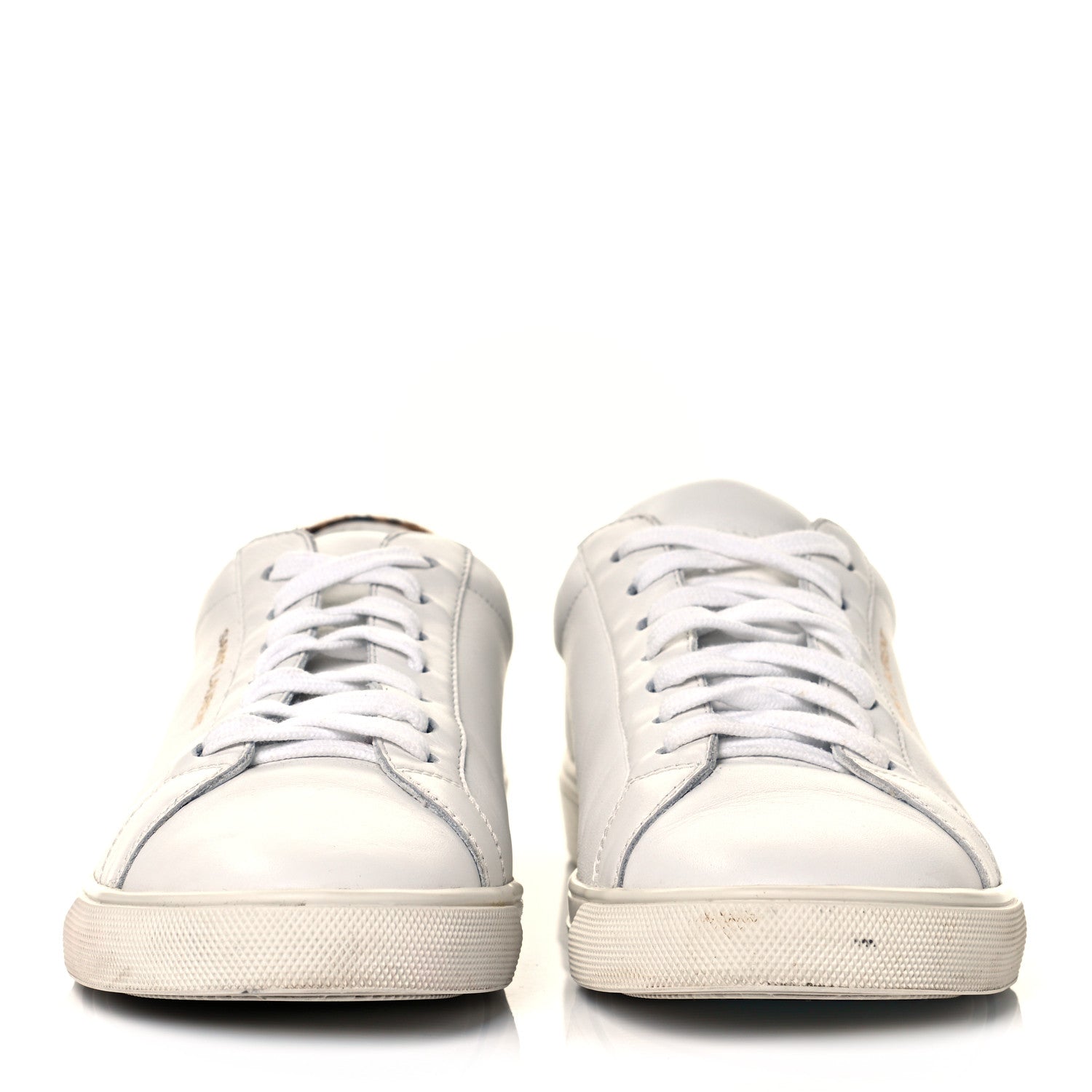 Saint Laurent Calfskin Pony Hair Leopard Print Andy Low Top Sneakers 38 Optic White 2 of 9