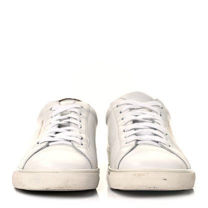 Saint Laurent Calfskin Pony Hair Leopard Print Andy Low Top Sneakers 38 Optic White 2 of 9