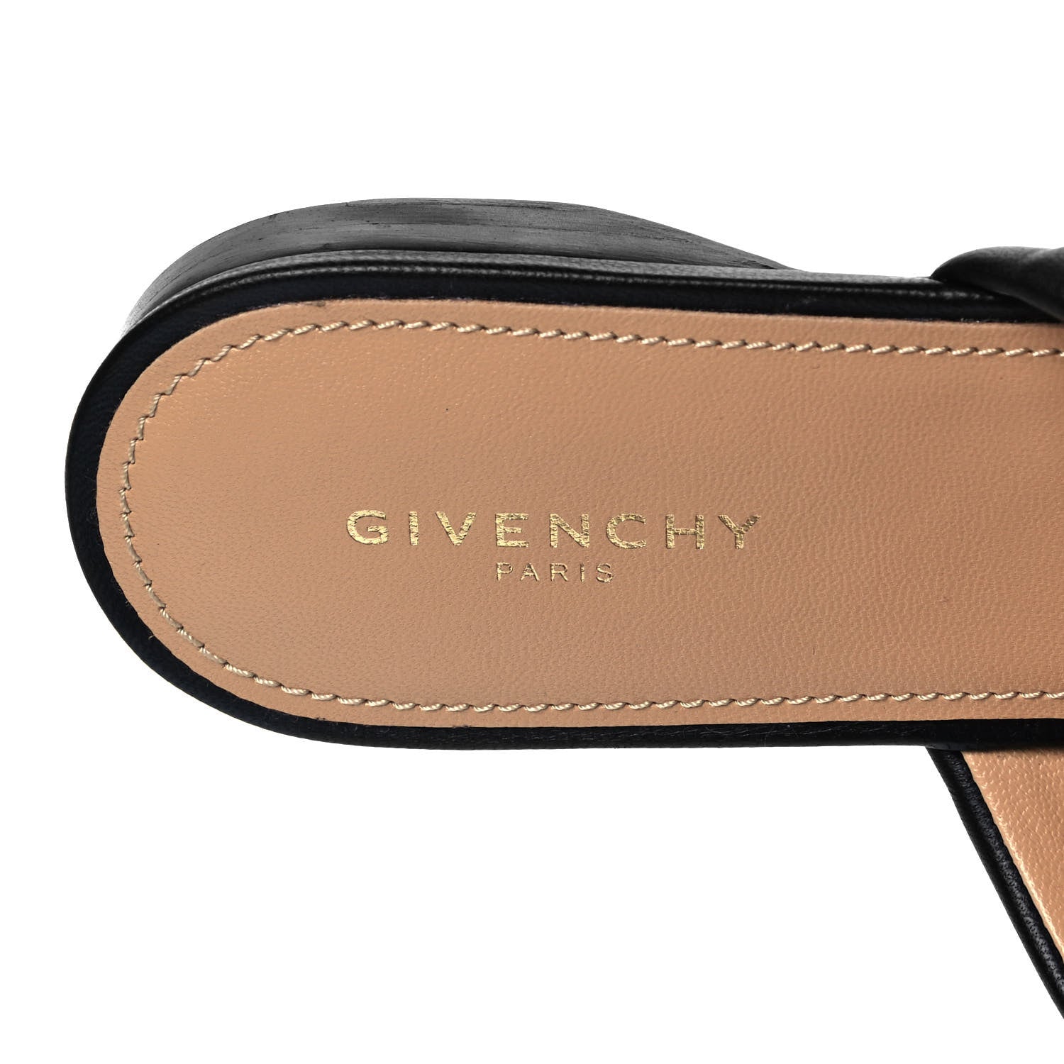 Givenchy Lambskin Elba Logo Mule Slippers 38 Black 7 of 9