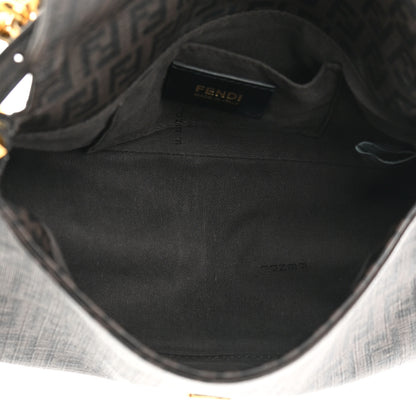 Fendi Zucchino Spalmati Forever Mini Mama Baguette Moro Black 5 of 14