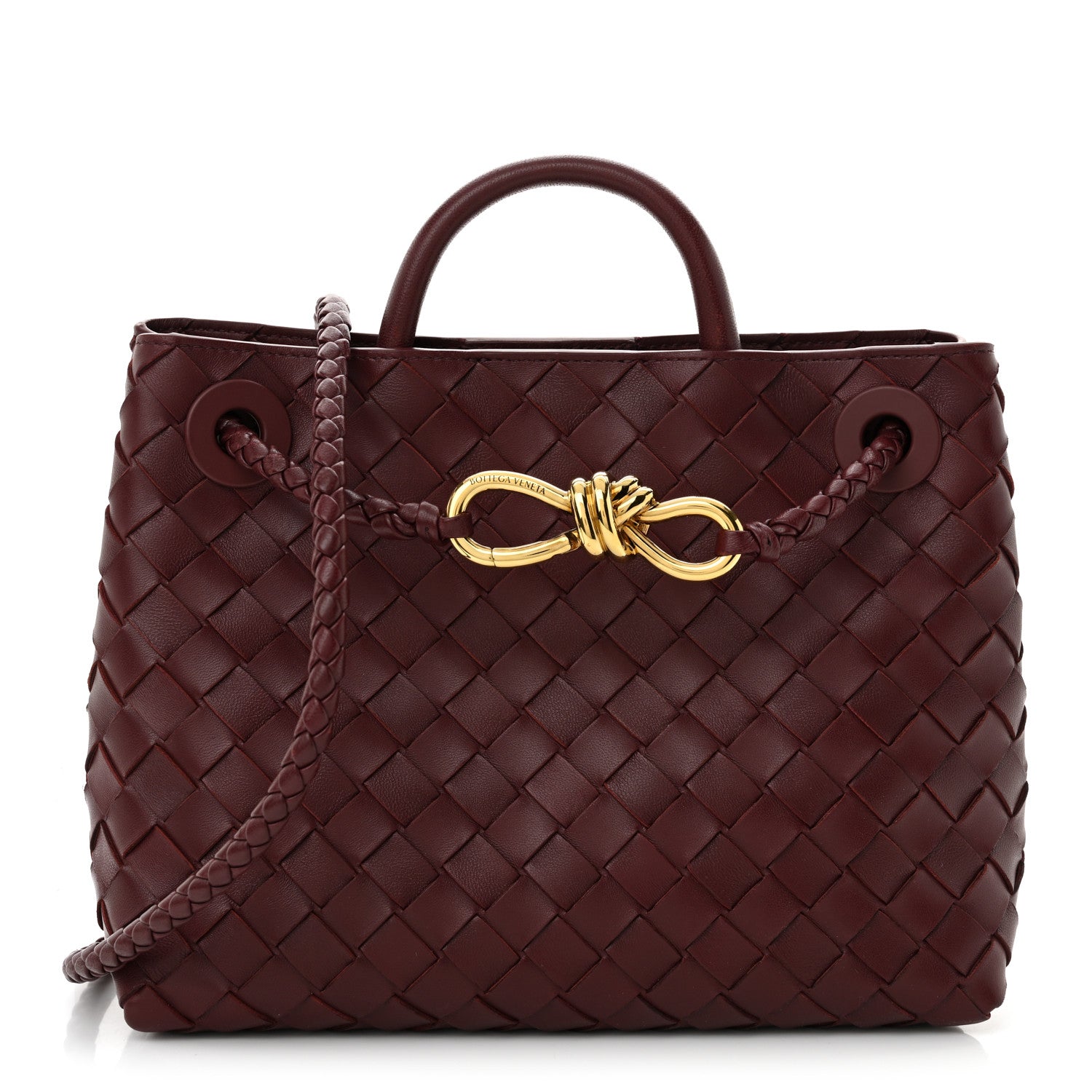 Bottega Veneta Nappa Intrecciato Small Andiamo Shoulder Bag Barolo 1 of 9