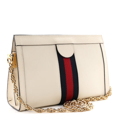Gucci Textured Calfskin Web Small Ophidia Chain Shoulder Bag Mystic White 3 of 10