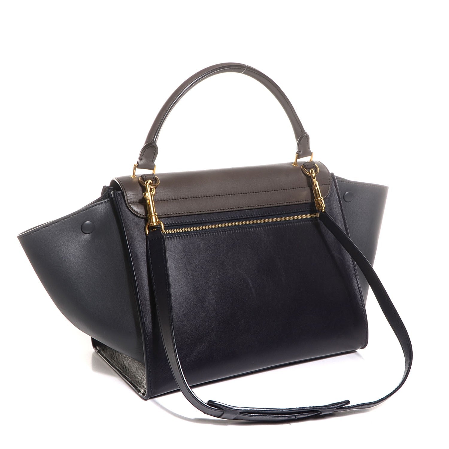 Celine Smooth Calfskin Medium Tri-Color Trapeze Anthracite 3 of 9