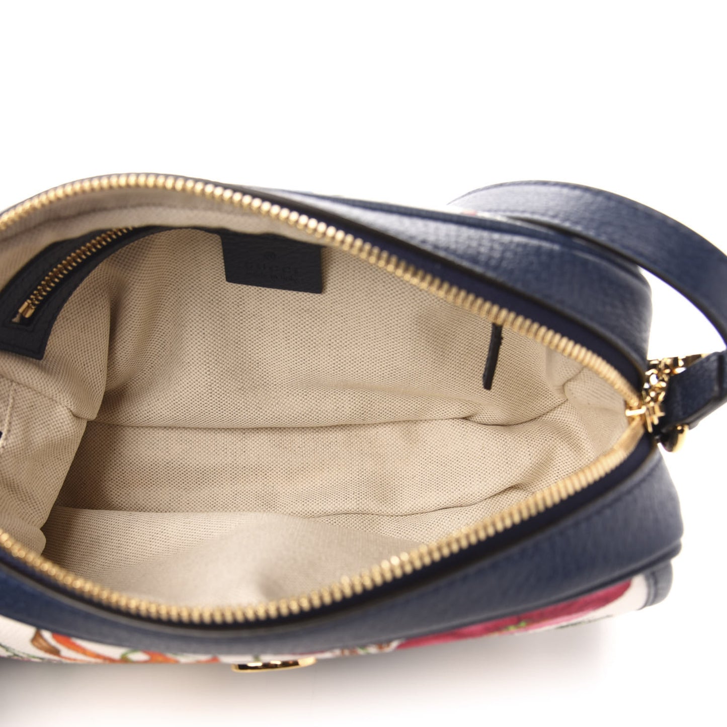 Canvas Flora Floral Shoulder Bag White Blue Agata Mulitcolor