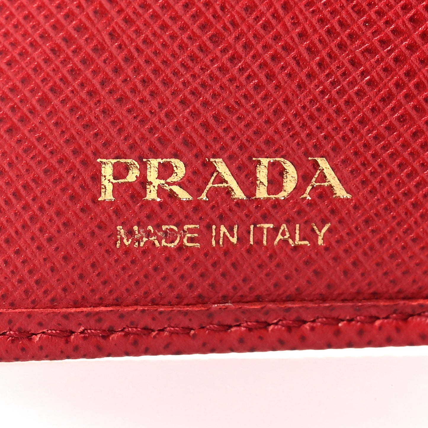 Saffiano Metal Bi-Fold Wallet Fuoco