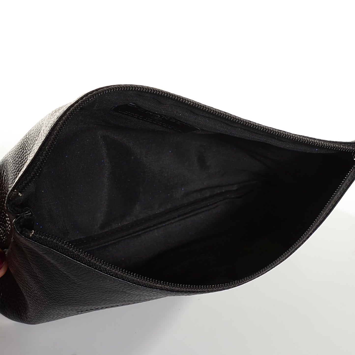 Caviar CC Flat Cosmetic Pouch Black