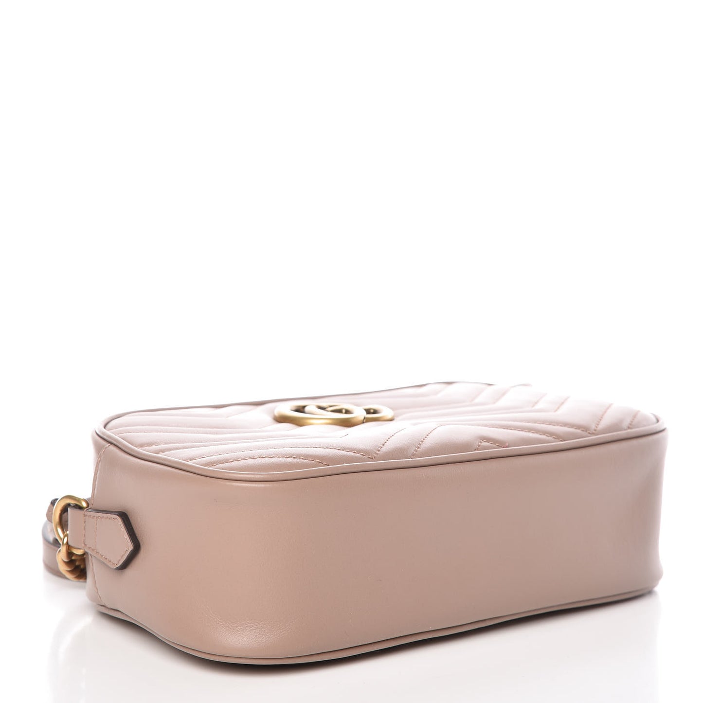 Calfskin Matelasse Small GG Marmont Chain Shoulder Bag Taupe