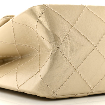Chanel Metallic Aged Calfskin Quilted 2.55 Reissue 226 Flap Pale Gold 9 of 13