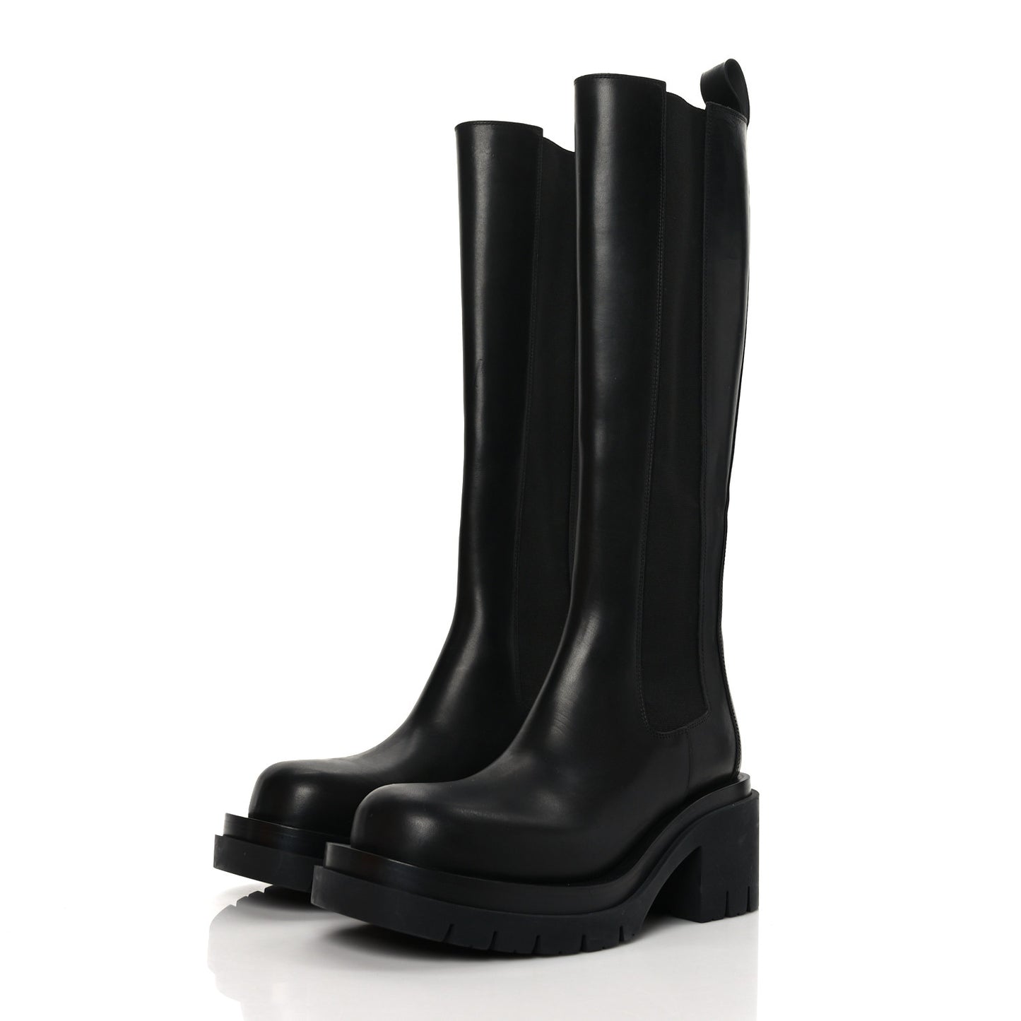 Calfskin The Lug Chelsea 30/70mm Tall Boots 38.5 Black