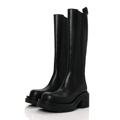 Bottega Veneta Calfskin The Lug Chelsea 30/70mm Tall Boots 38.5 Black 3 of 8