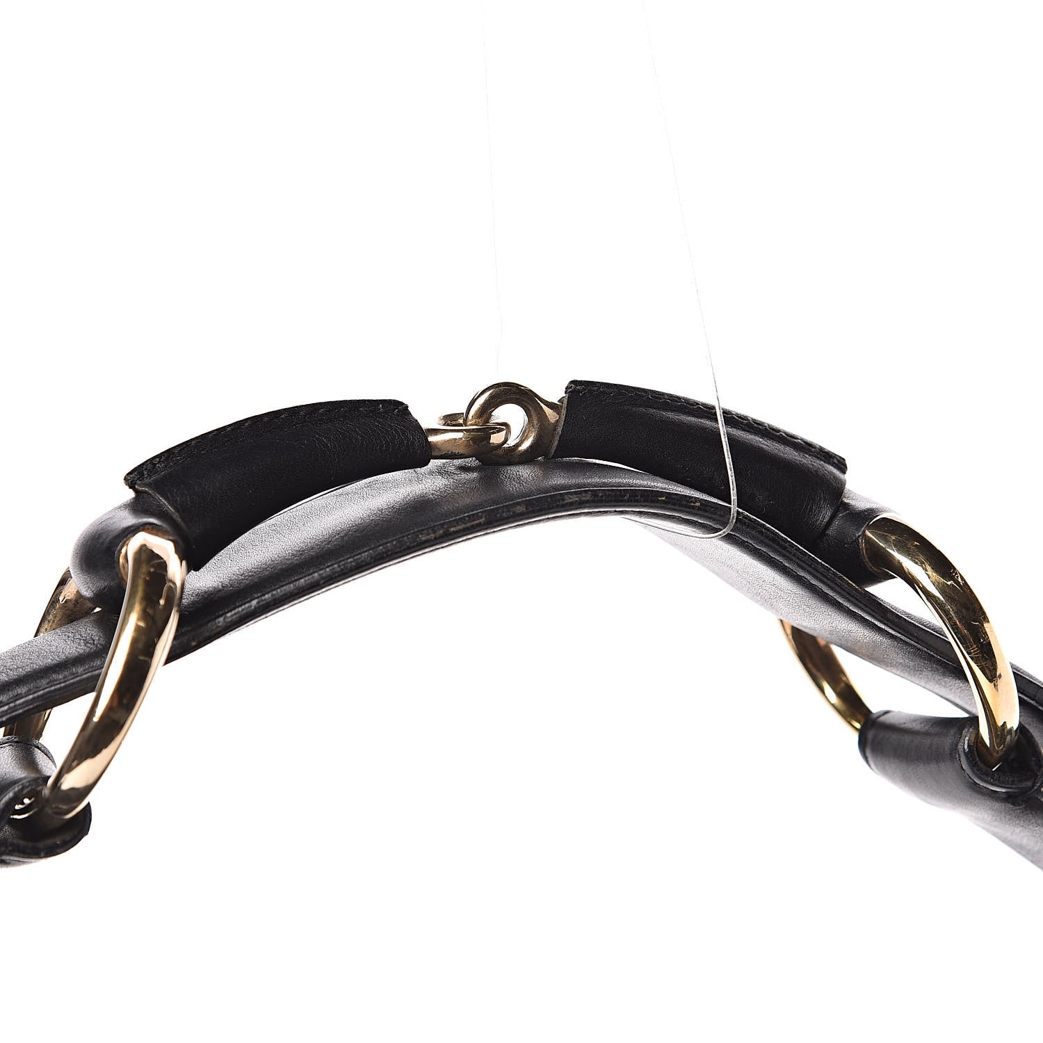 Gucci Calfskin Medium Horsebit Chain Hobo Black 13 of 16