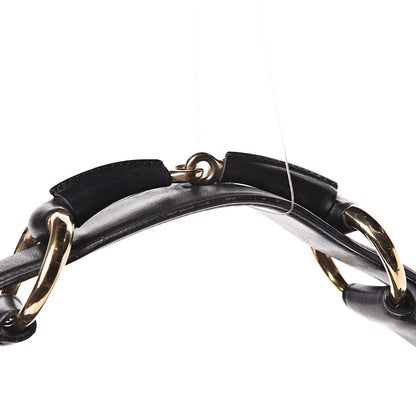 Gucci Calfskin Medium Horsebit Chain Hobo Black 13 of 16