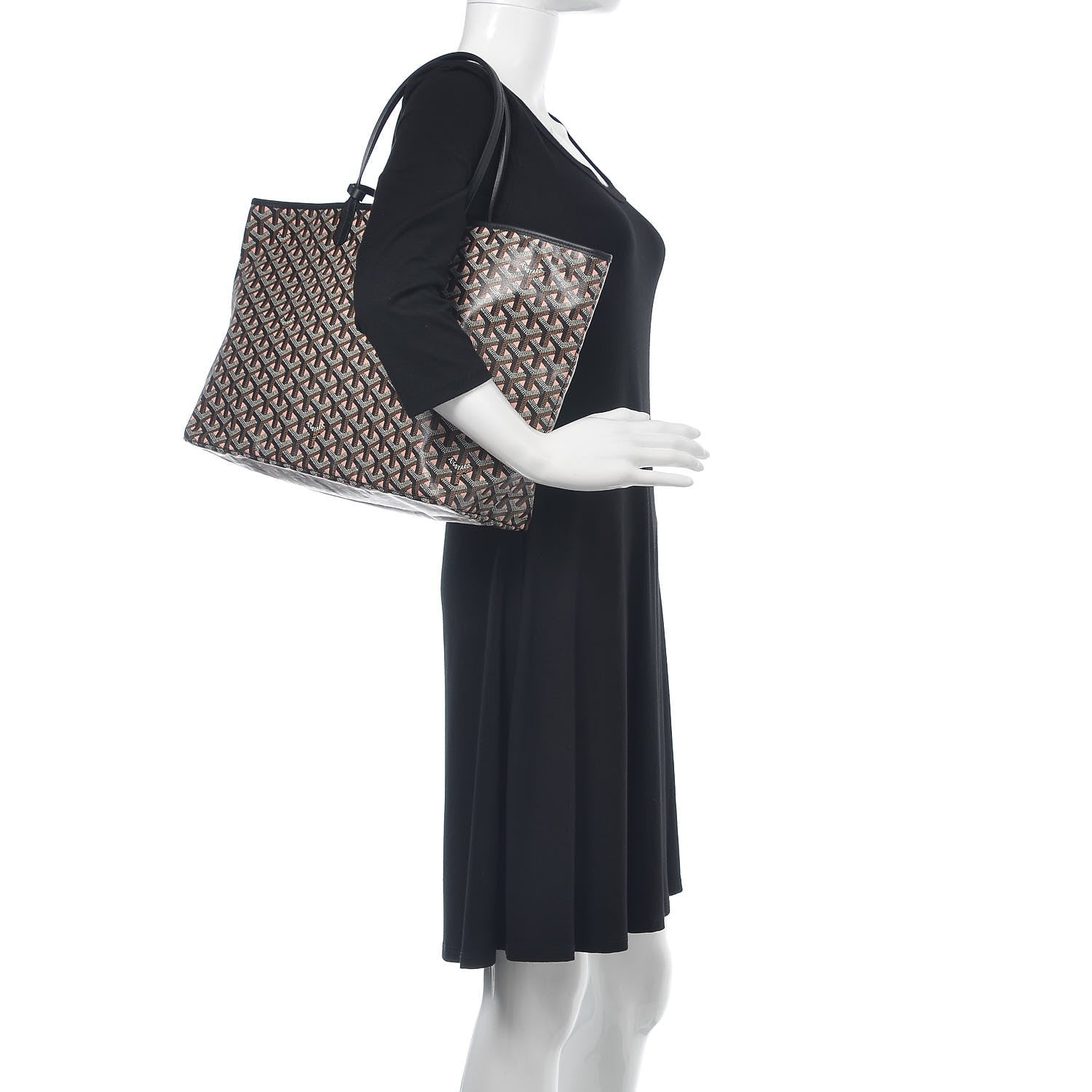 Goyard Goyardine Saint Louis Claire Voie PM Black Pink 2 of 11