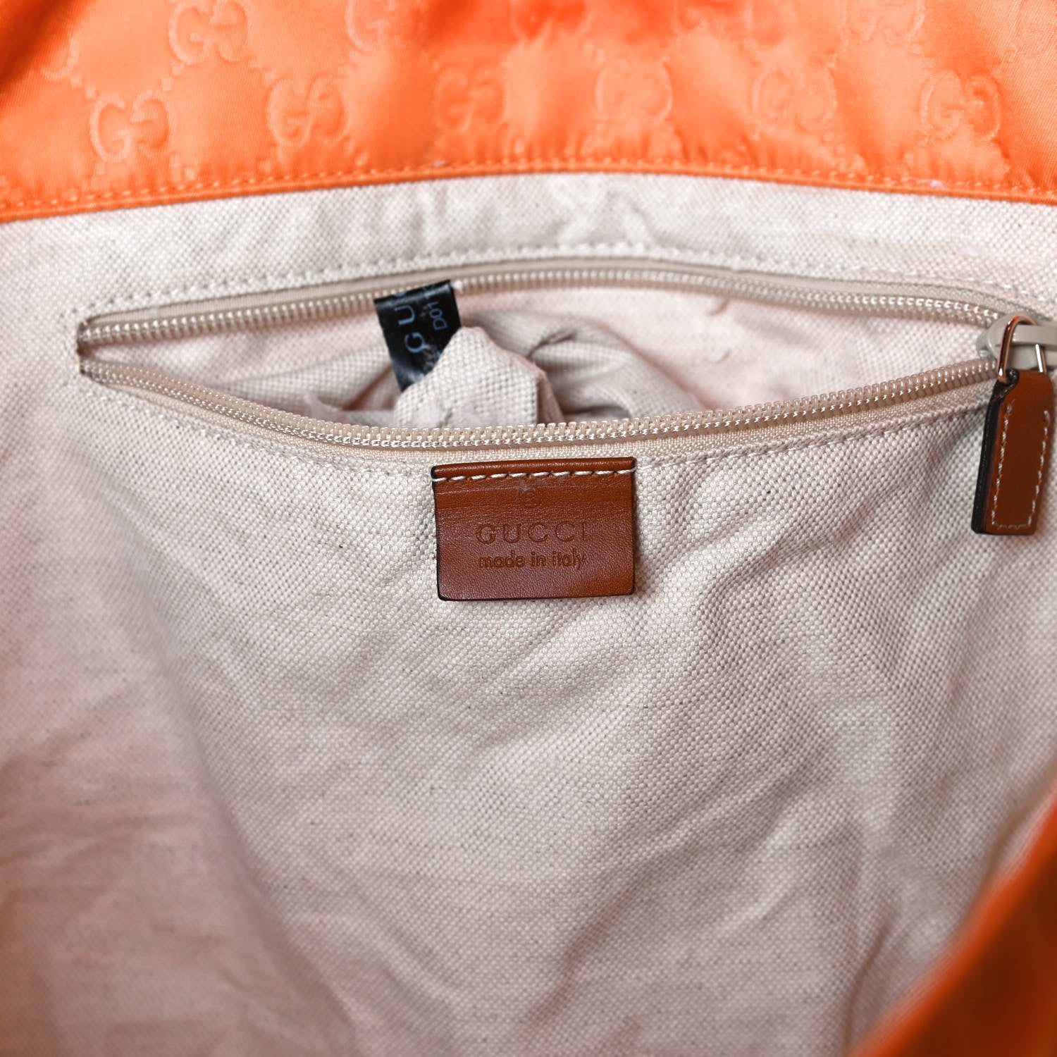 Gucci Nylon Monogram Medium Tote Orange 6 of 12