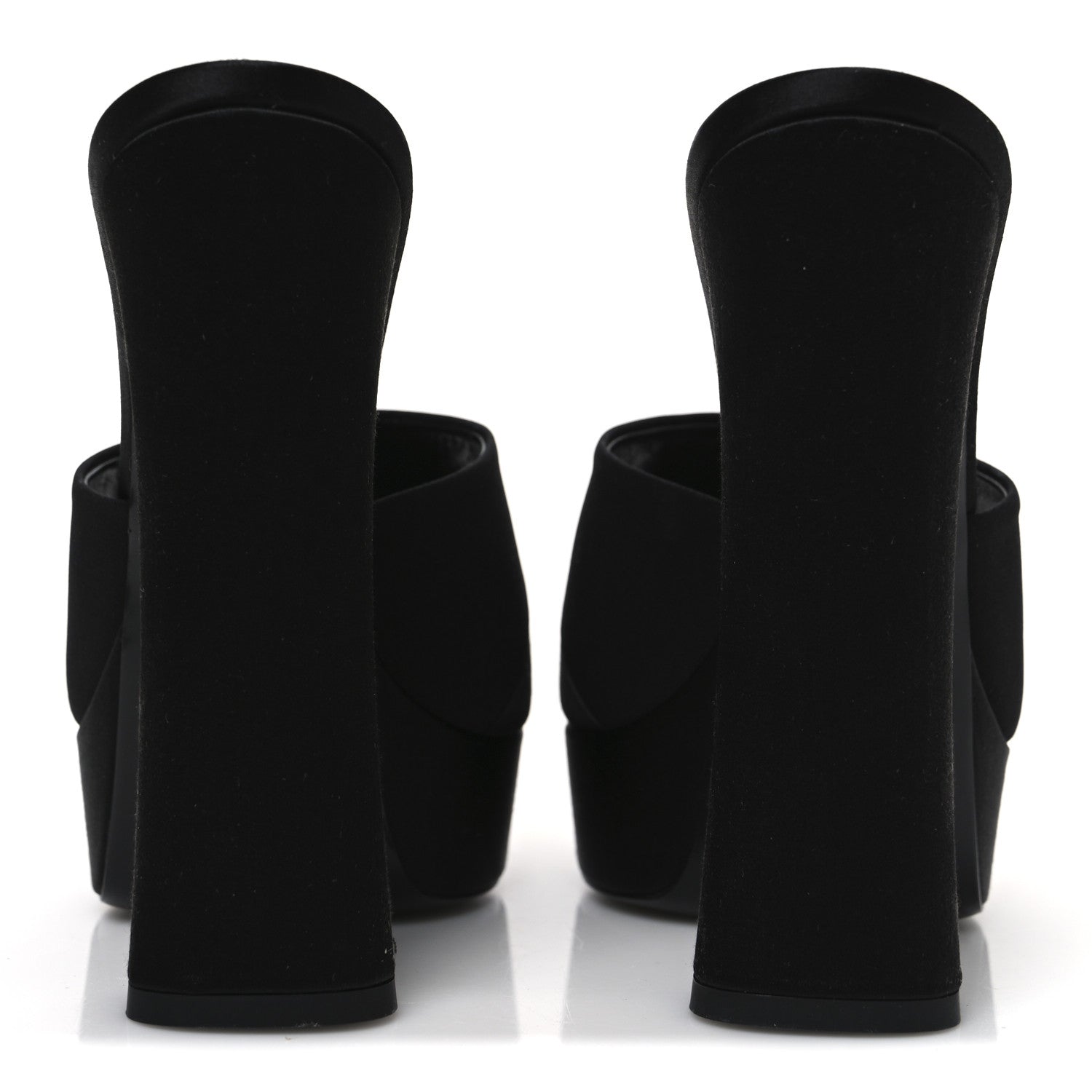 Saint Laurent Crepe Satin Boogie 110 Mule Sandals 39 Black 6 of 11