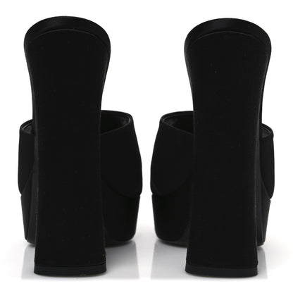 Saint Laurent Crepe Satin Boogie 110 Mule Sandals 39 Black 6 of 11