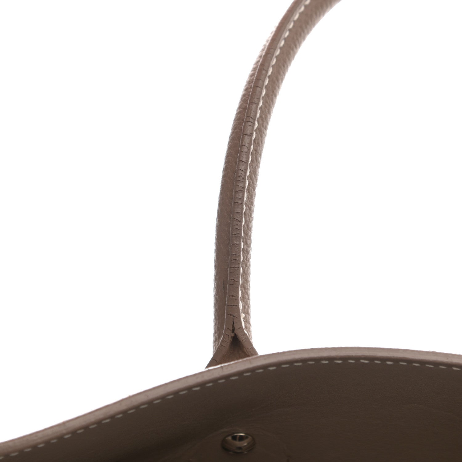 Saint Laurent Grained Calfskin Topstich Baby Sac De Jour Taupe 15 of 20