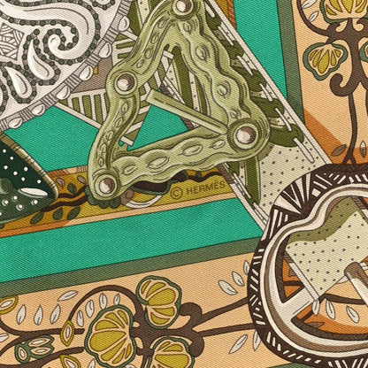 Hermes Silk Le Songe De La Licorne Scarf 90 4 of 4