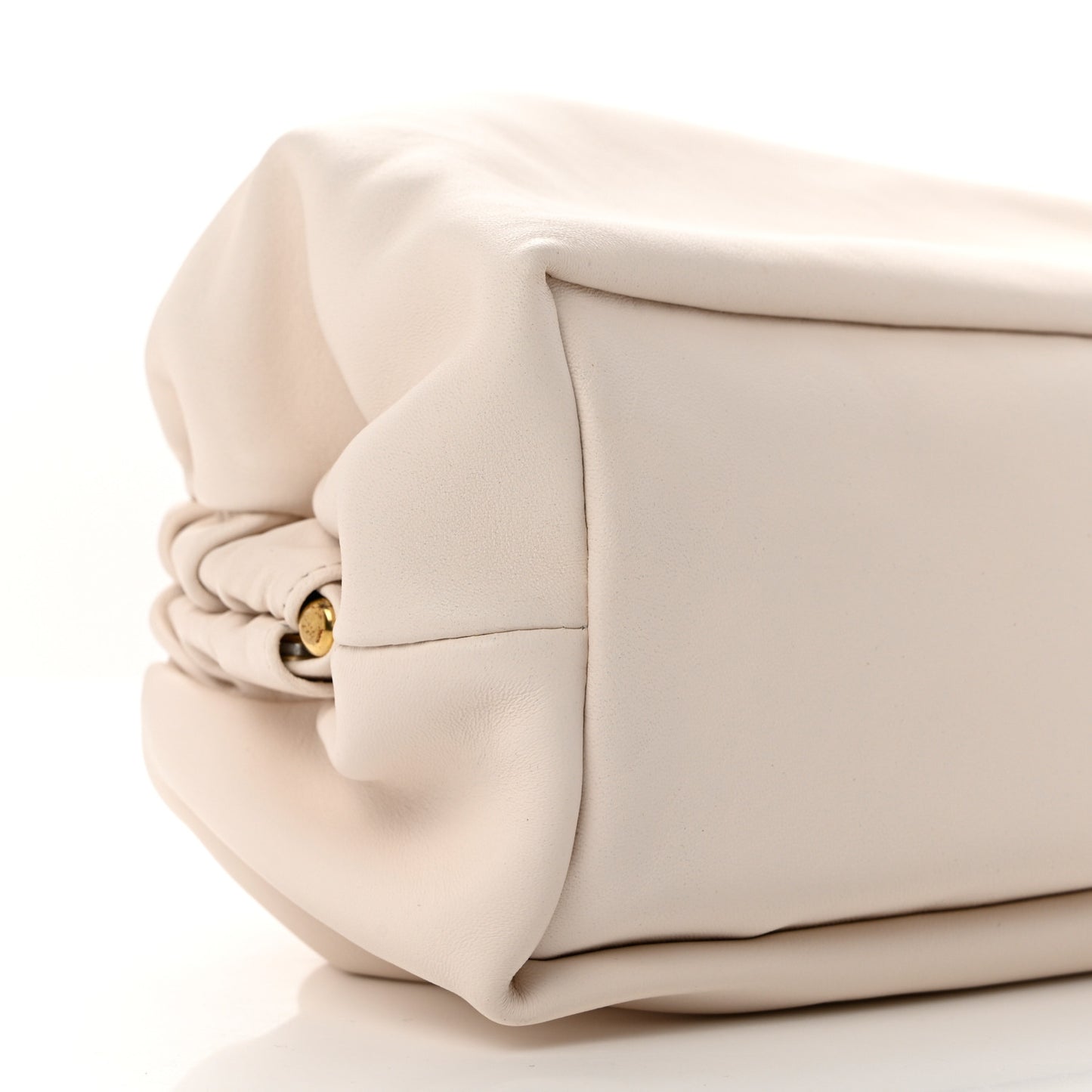 Lambskin Cloud Clutch White