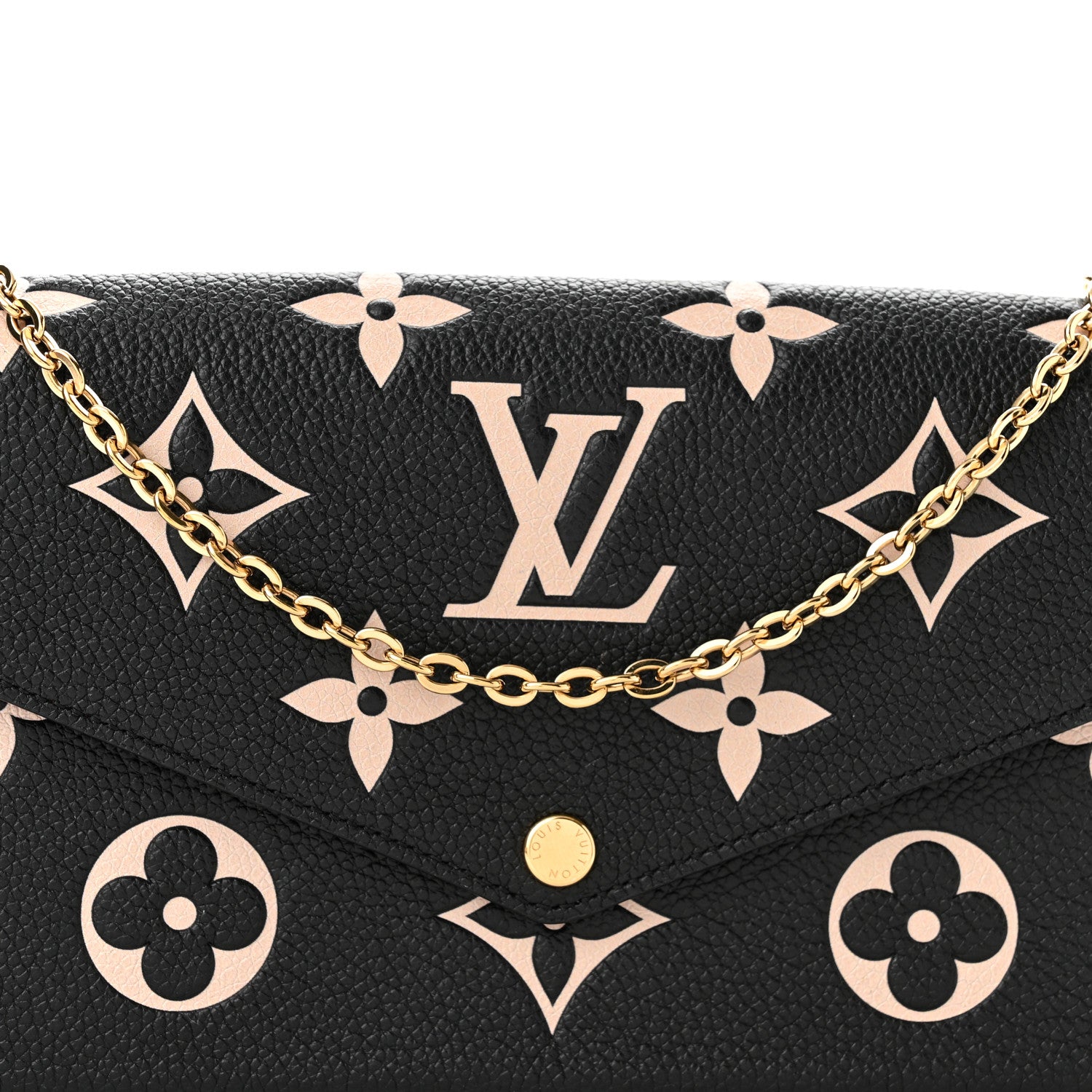 Louis Vuitton Empreinte Monogram Giant Felicie Pochette Black Beige 9 of 12