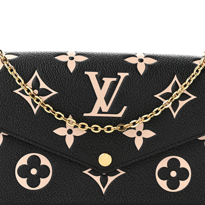 Louis Vuitton Empreinte Monogram Giant Felicie Pochette Black Beige 9 of 12