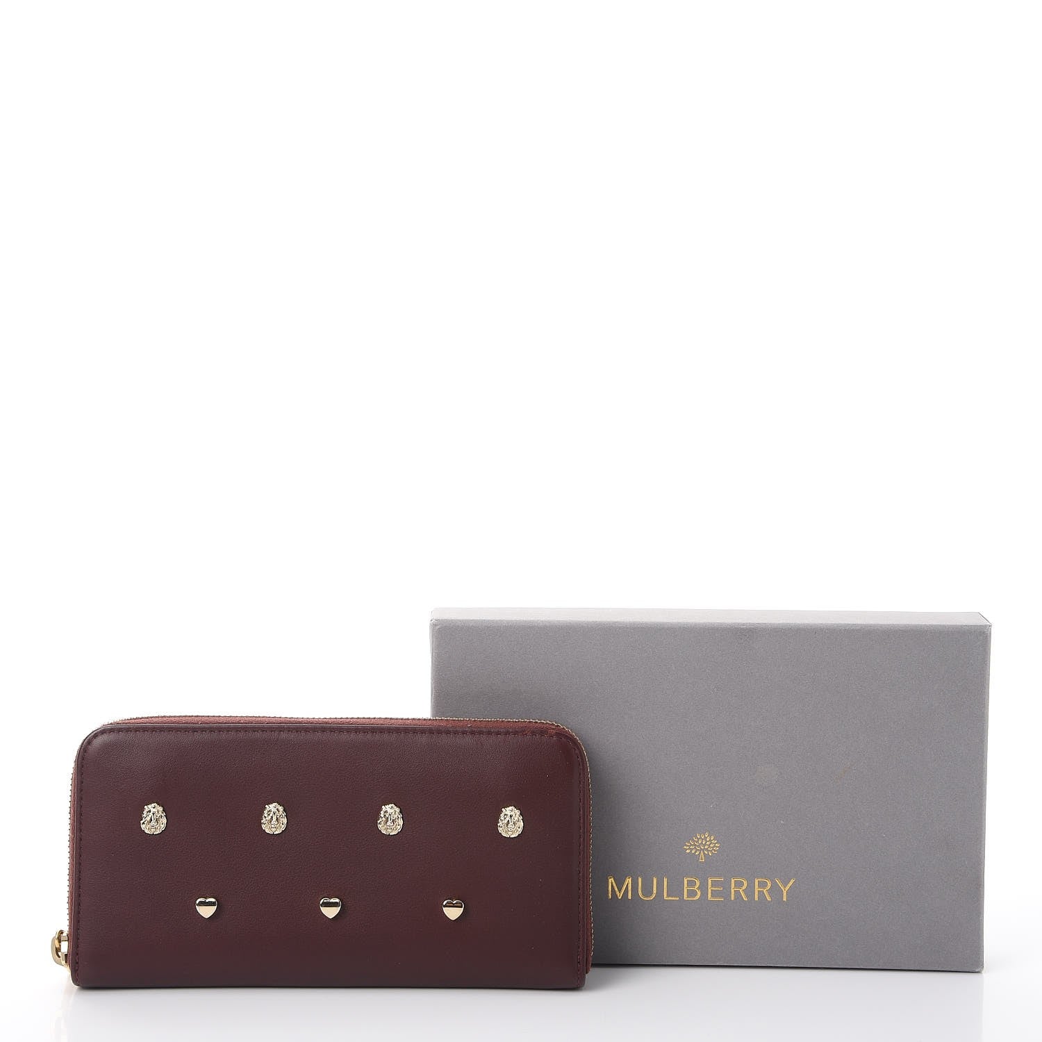 Mulberry Silky Calf Cara Delevigne Zip Around Long Wallet Oxblood 9 of 9