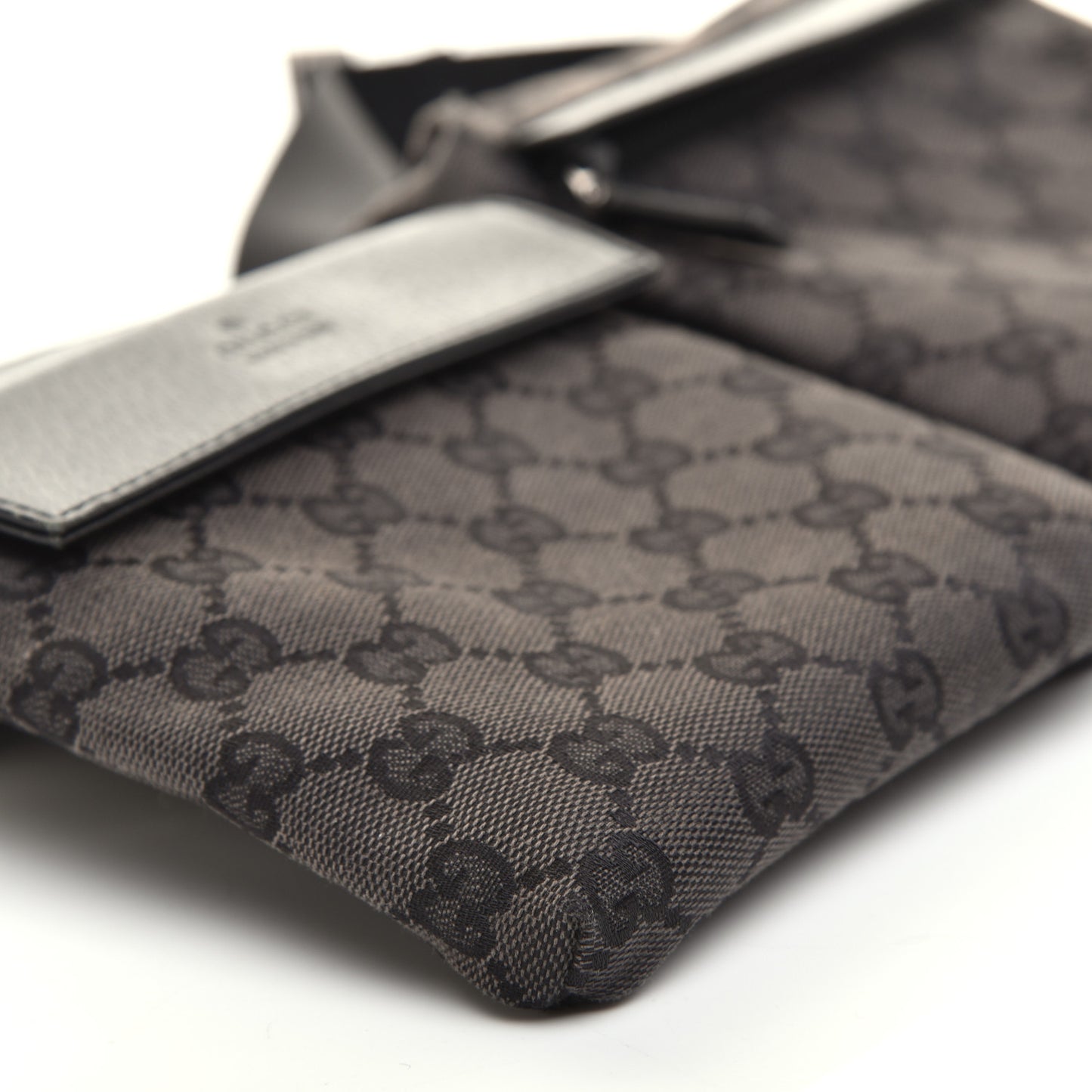 GG Monogram Double Pocket Belt Bag Black